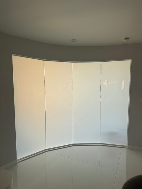 Smart View PDLC switchable film installed on residential windows