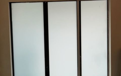 Smart glass windows in a Hollywood Hills home fully frosted for privacy