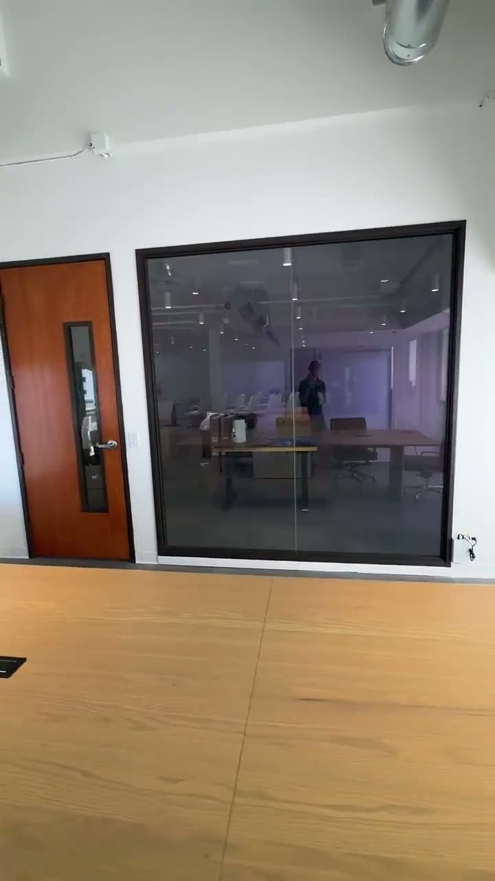 CEO Office Smart Glass Wall — Newport Beach