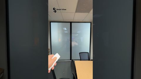 Westlake Village conference room glass partition switching to frosted privacy mode