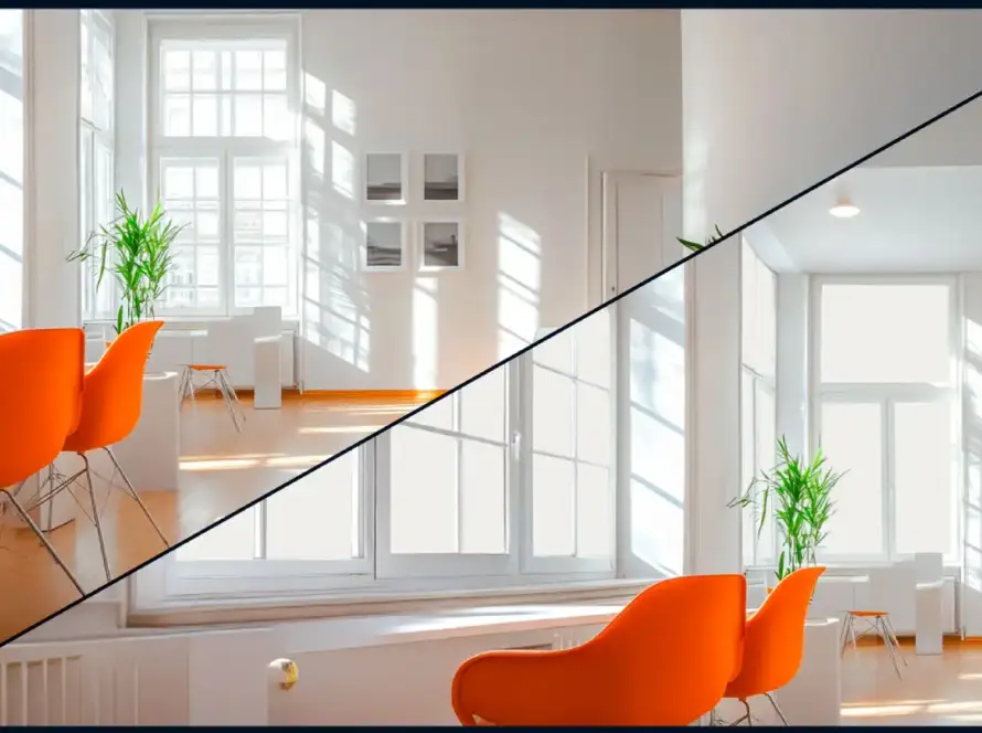 Switchable smart glass benefits — modern LA luxury residential master bath with switchable smart glass demonstrating privacy and daylight retention