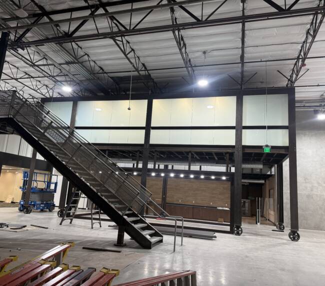 Upper deck conference room smart glass in opaque mode in Carlsbad CA