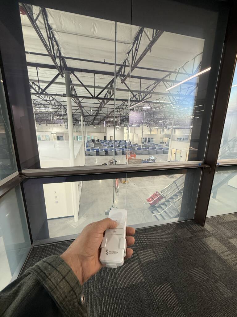 Switchable smart glass installed in conference room in Carlsbad CA