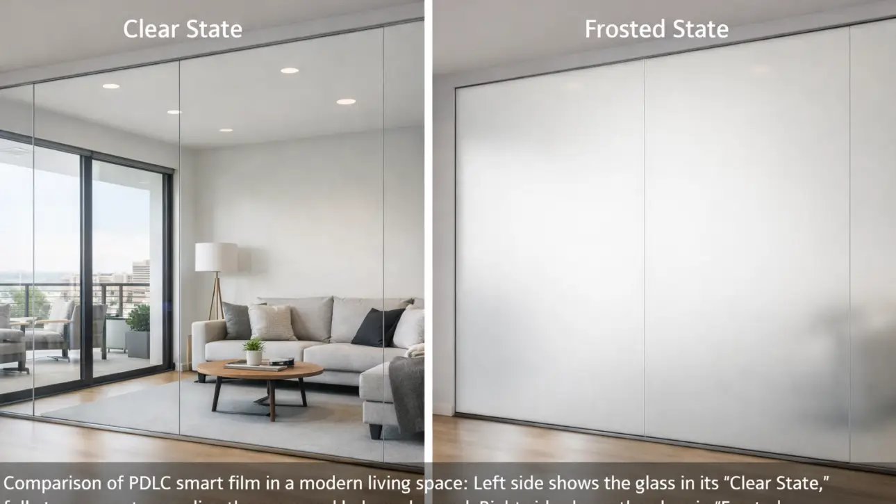 Common PDLC smart film questions answered — switchable film install on a Los Angeles commercial glass wall