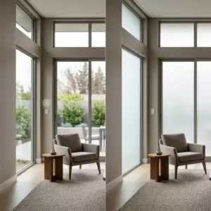 Smart glass automation mistakes addressed — switchable PDLC smart film integrated with Lutron smart-home controls in a Beverly Hills home