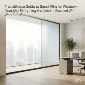 Smart film for existing windows — switchable film retrofit install on a residential window