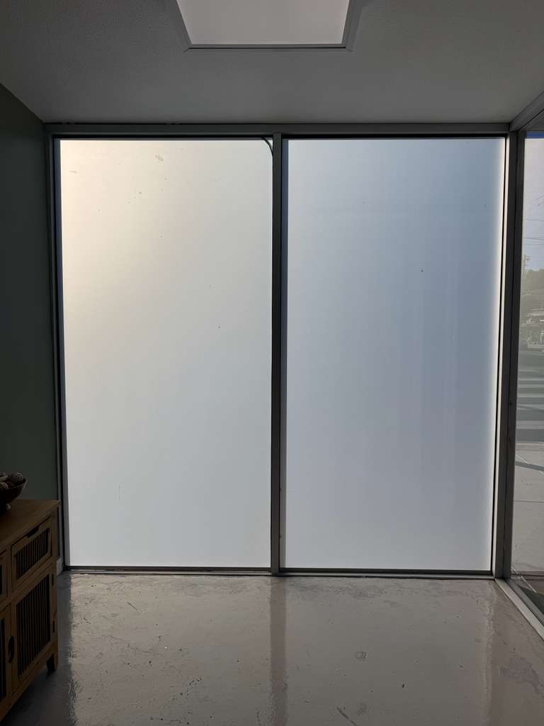 Switchable smart glass in a Santa Monica property offering instant privacy and unobstructed natural light.